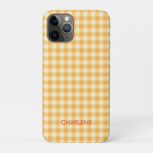 Case-Mate iPhone Case Yellow Orange Ish Preppy En vichy Plaid