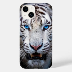Coque Pour iPhone 14 Yeux Bleus Blancs