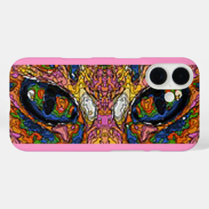Coque Pour iPhone 16 Yeux de Chat Psychedéliques Groovy