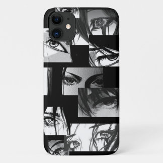 Case-Mate iPhone Case yeux de filtre noir et blanc filles anime