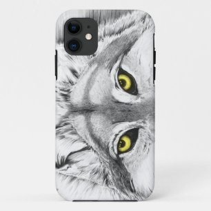 Coque iPhone 11 Yeux de loup (yeux jaunes)