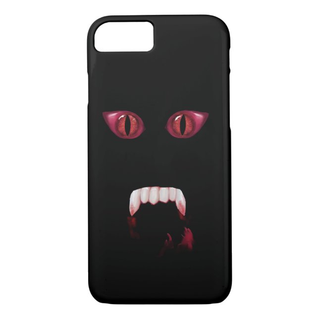 Coques Case-Mate iPhone Yeux rouges mauvais de démon et crocs sanglants de (Dos)