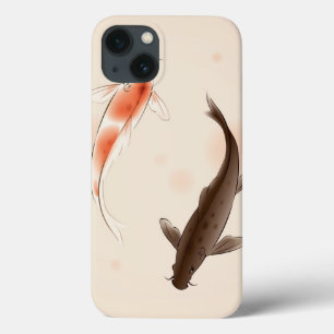Coques Pour iPhone Yin Yang Koi pêche dans la peinture orientale de