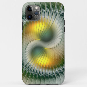 Case-Mate iPhone Case Yin Yang Vert Jaune Abstrait Fractal Coloré