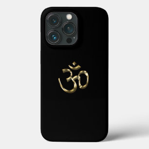 Case-Mate iPhone Case Yoga, Om Aum Icon, Symbole hindouiste, or noir