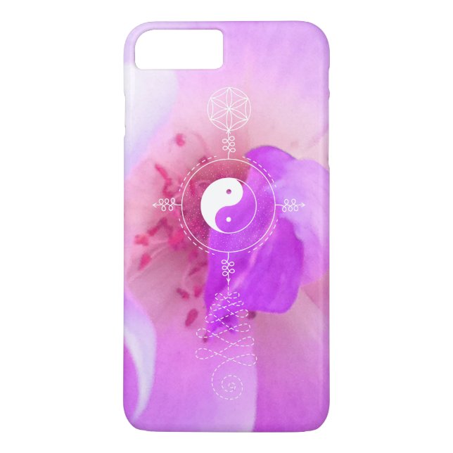Coques Case-Mate iPhone Yoga rose Yin Yang de Reiki de guérisseur (Dos)
