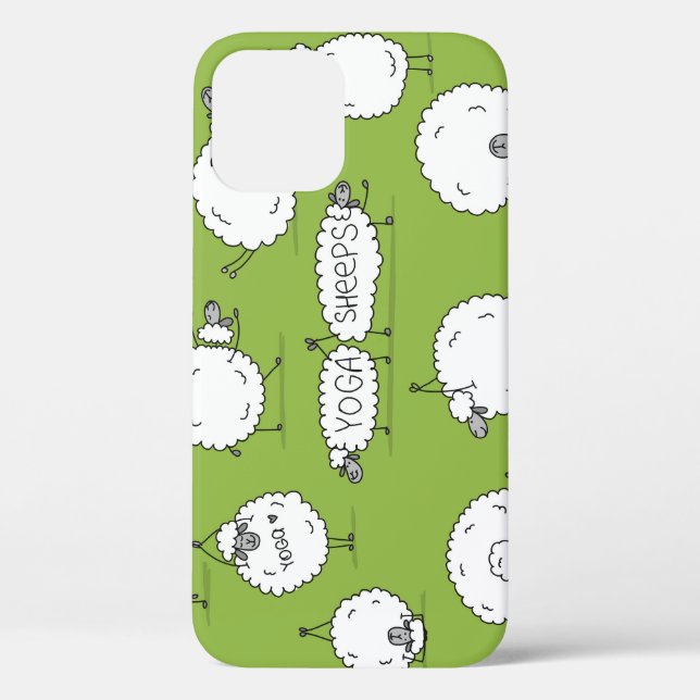 Coques Case-Mate iPhone Yoga Sheep : Whimsical Sketch Fun. (Verso)