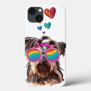 Case-Mate iPhone Case Yorkie Chien avec Coeurs Saint-Valentin