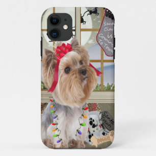 Case-Mate iPhone Case Yorkie Watches Pour Père Noël
