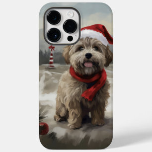 Coque Pour Pour iPhone 14 Pro Max Yorkipoo chien dans la neige Noël