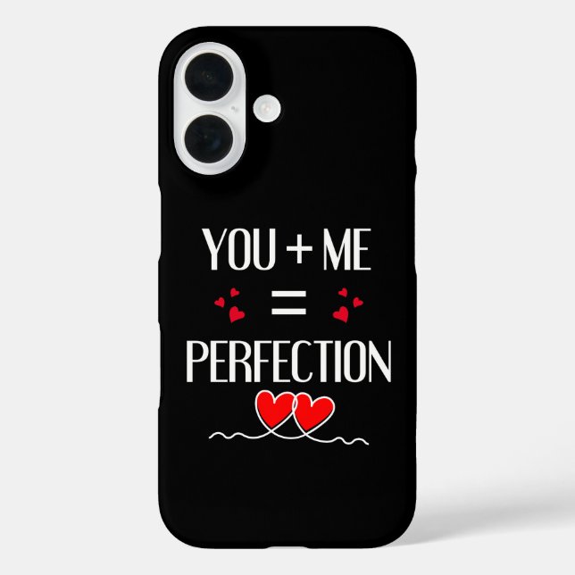 Coques Case-Mate iPhone You + Me = Perfection - Mignonne Conception Couple (Verso)