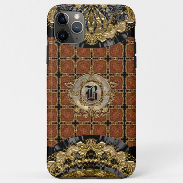 Coques Case-Mate iPhone Ysabeau style gothique baroque Beau Monogramme (Dos)