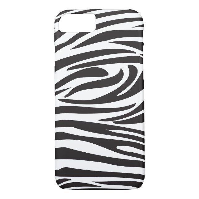 Coques Case-Mate iPhone Zebra Black and White Stripes Design tendance (Dos)