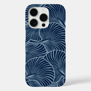 Coques iPhone 16 Pro Zebra Fan Palm Hawaiian Tropical Navy
