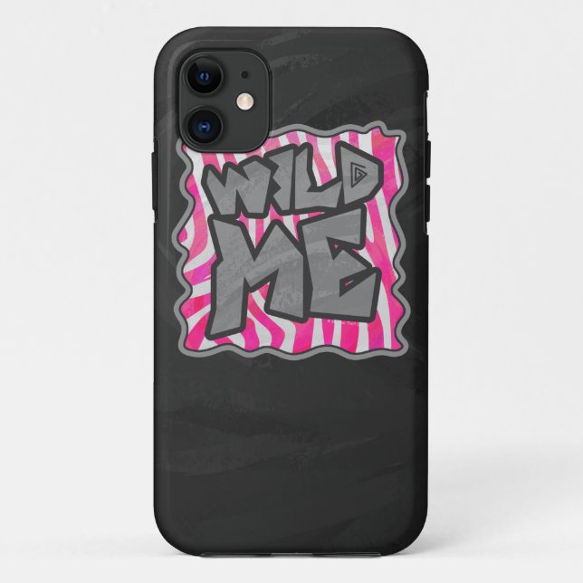 Coques Case-Mate iPhone Zebra Hot Rose et White Wild Me (Dos)