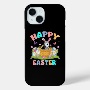 Coque Pour iPhone 15 Zebra Lover Joyeux Bunny de Pâques Zebra dimanche