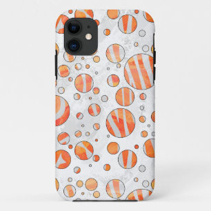 Etui iPhone Case-Mate Zebra Orange et White Polka Dot