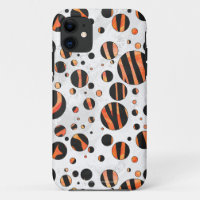 Zebra Pois noirs et orange