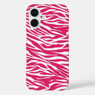 Coque Pour iPhone 16 Zebra rose