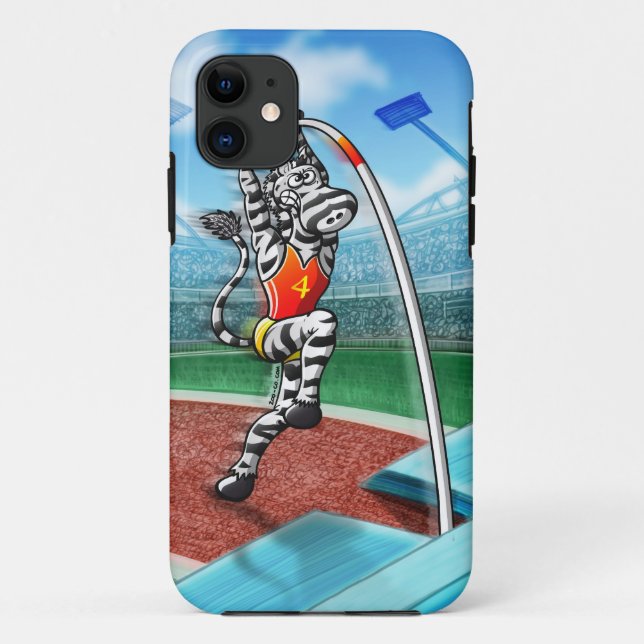 Coques Case-Mate iPhone Zèbre de chambre forte de Polonais (Dos)