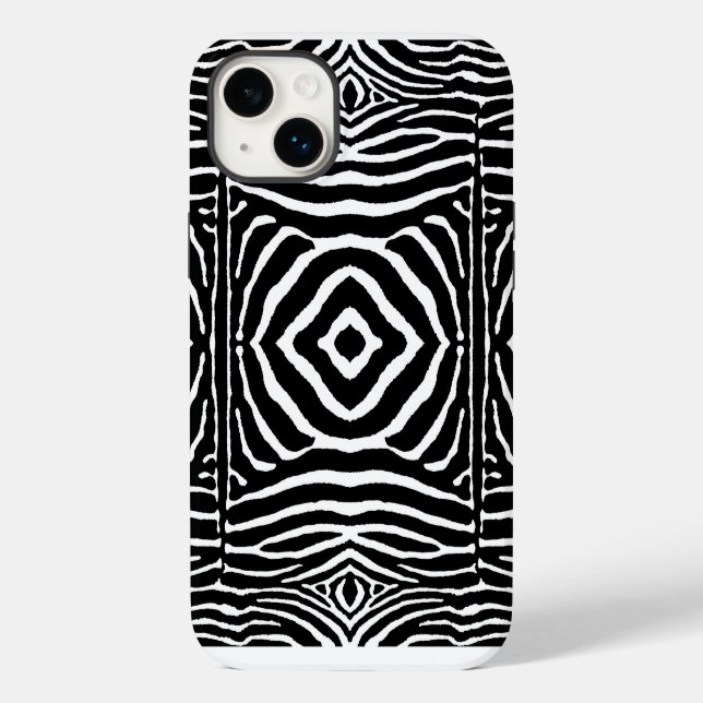 Coques Case-Mate iPhone Zèbre en noir et blanc (Verso)