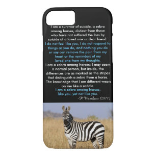 Coque Case-Mate Pour iPhone Zèbre parmi le cas de l'iPhone 7 de cheval