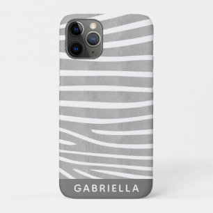 Case-Mate iPhone Case Zèbre texturé vintage Imprimer Nom gris Motif