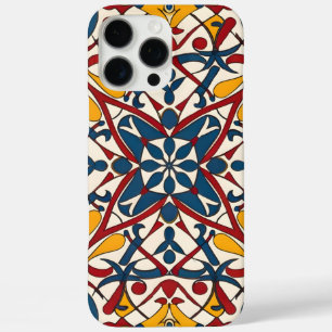 Coques iPhone 16 Pro Max zellige en mosaïque, Mandala-Motif
