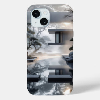 Coque Pour iPhone 15 Zen Modern: Where Mist Meets Minimalism