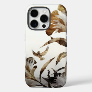 Coques iPhone 16 Pro Zen Montagnes Brumeuses Oiseaux Minimaliste Nature