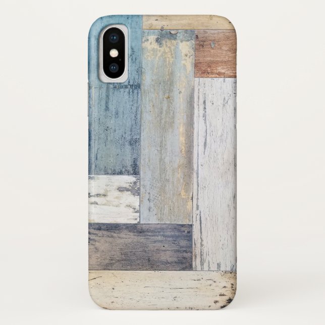 Coques Case-Mate iPhone zigzag bois rustique design motif (Dos)