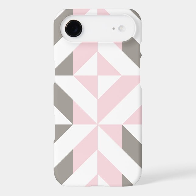 Coques Case-Mate iPhone ZigZag géométrique rose et argent (Verso)