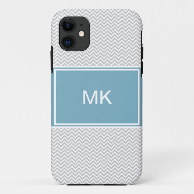 Coques Case-Mate iPhone ZigZag gris simple (Dos)