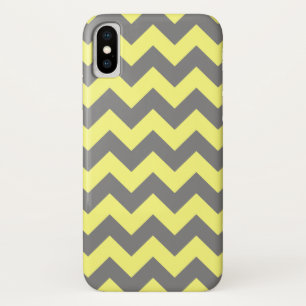 Coques Pour iPhone Zigzag jaune et gris