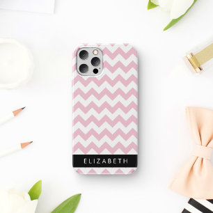 Case-Mate iPhone Case Zigzag Rose, Chevron Rose, Motif Vague, Votre Nom