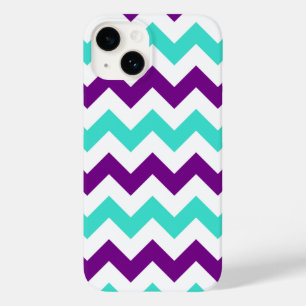 Coques Pour iPhone Zigzag turquoise et violette