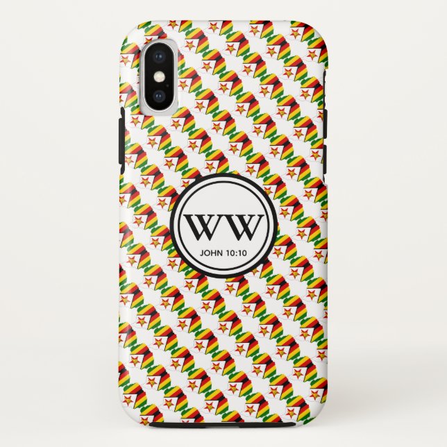 Coques Case-Mate iPhone ZIMBABWE Monogram Christian (Dos)