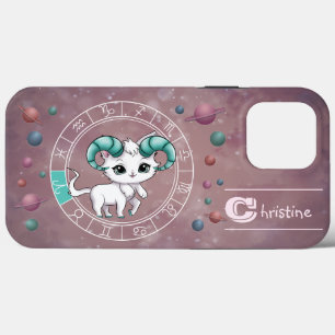 Case-Mate iPhone Case Zodiac Aries Cute Chat Roue Planète Astrologie