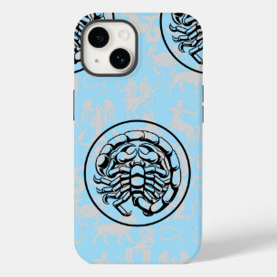 Coque Pour iPhone 14 Zodiac Motif Z02 - Scorpio.w L Bleu BG