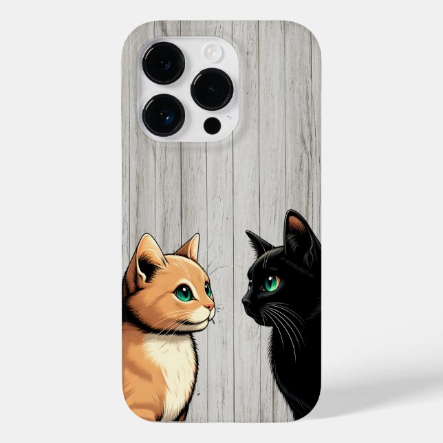 Coques Case-Mate iPhone Zonage de chat noir - Drôle Kitten meme (Verso)