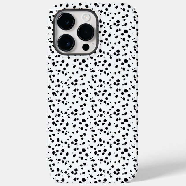 Coques Case-Mate iPhone Zones Dalmatiennes Imprimer Motif Noir Et Blanc (Verso)