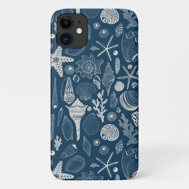 Coques de mer sur bleu foncé (Dos)