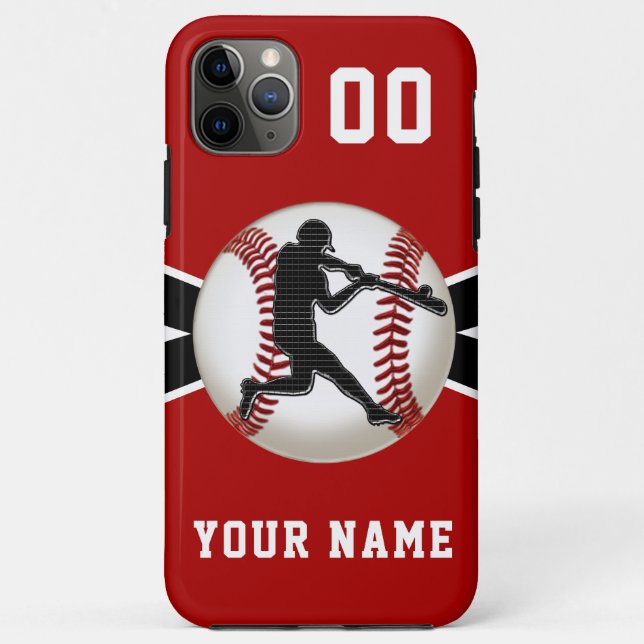 coques iphone de baseball rouge et blanc, du plus  (Dos)