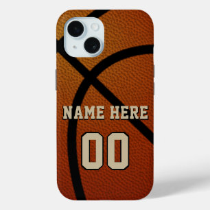 Coques iphone de basket-ball personnalisés, de nom