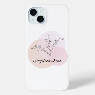 Coques iphone de fleurs roses sur mesure