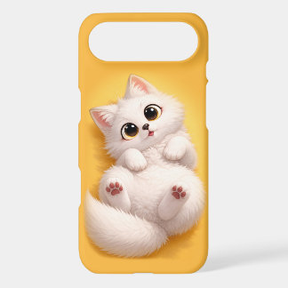 Coquet Étui pour iPhone Renard Blanc "Sur le Dos" 