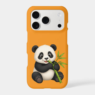 Coquet Panda Kawaii Mangeant du Bambou Coque iPhon
