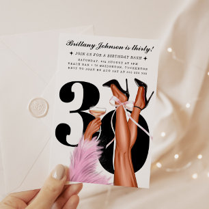 Coquette 30th Birthday Invitation