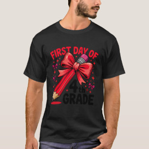 Coquette 4th Grade First Day of Back to School Gir T-Shirt