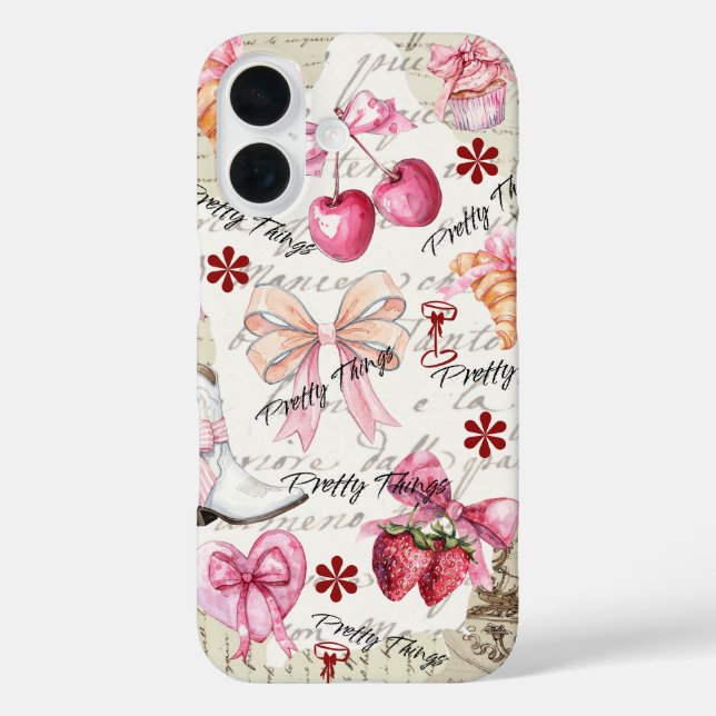 Coquette Aesthetic Phone Case Vintage Collage  (Back)